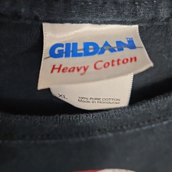 Gildan America's Game Baseball Tshirt Men's XL Black Flag ball - Picture 4 of 9